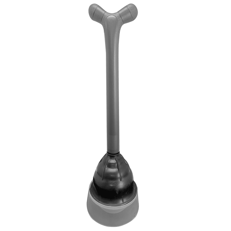 Toiletshroom Toilet Plunger with Holder 21 in. L x 3 in. D