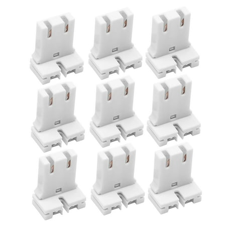 

WCX 10pcs Fluorescent lamp Holder Tomestone Light Socket T8 T12 Light Socket Home Light Base Socket Holder u- Shaped Holder Plastic Stand T8/T12 Lamp Holder White Plastic lamp t10 Tube-0614