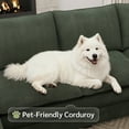 thumbnail image 5 of Marrber Cozy Corduroy Sectional Sofa Bed, 4-Seat U-Shaped Cloud Couch Deep Seat with Double Movable Chaises for Living Room, Green, 5 of 10