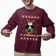 thumbnail image 2 of Christmas Sweatshirt, Men's Funny Cool Cows Christmas Sweatshirt, Holiday Ugly Sweater, Festive Crewneck for Parties & Cow Lovers, 2 of 5