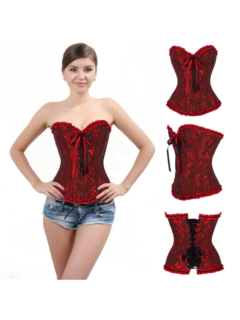 トップス andwang satin lingerie corset Amazon.com: Zhitunemi Women's Bustier Corset Top Sexy