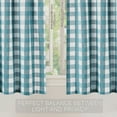 thumbnail image 5 of GlowSol Buffalo Plaid Tier Curtains Farmhouse Thick Yarn Dyed Blackout Cafe Curtains for Bathroom Dining Room, Teal White, 28"W x 36"L x 2 Panels, 5 of 6