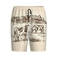 thumbnail image 4 of Naloa Cows On The Farm Men's Short Pajama Pants, Lounge Comfort Shorts with Elasticized Waistband and Side Pockets - Large, 4 of 9
