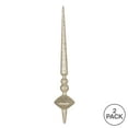 thumbnail image 3 of Vickerman 18" Champagne Glitter Cupola Finial Ornament, Pack of 2, 3 of 3