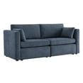 thumbnail image 2 of CHITA Oversized Modular Sectional Sofa Set Extra Large Convertible Fabric Sofa Couch with Reversible Chaise,2 Seat Modern Modular Sofa for Living Room,Blue,78 inch Width, 2 of 10
