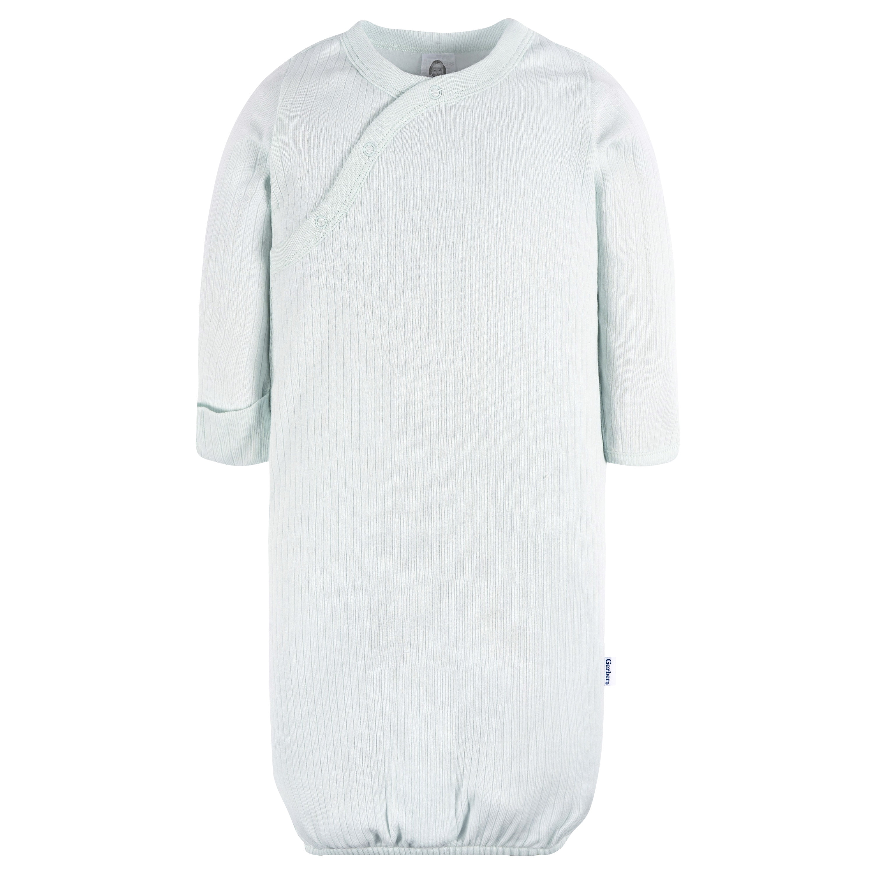 Gerber Baby Neutral Lap Shoulder Gowns, 4-Pack, Preemie-0/6 Months