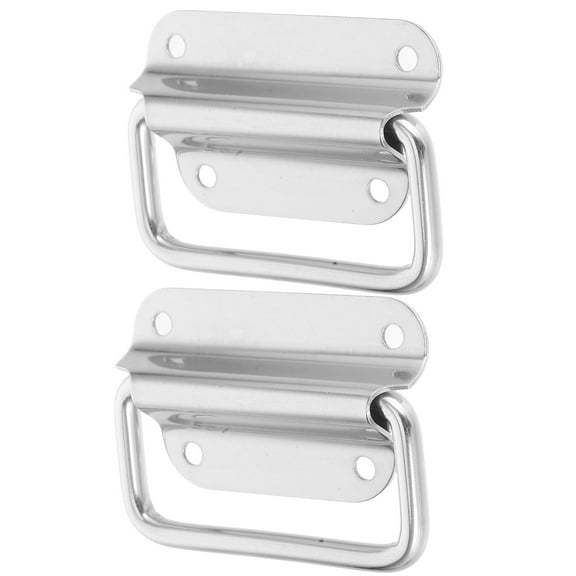 OFFIGAM 2-Pack Foldable Tool Box Handles, Stainless Steel, , Ideal for Home Storage Solutions