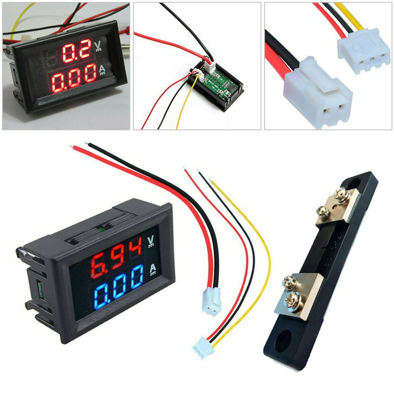 Digital Meter DC 0~600V/50A Voltmeter Ammeter DC 12V 24V Led Dual Display  Voltage