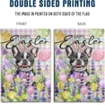 thumbnail image 5 of Happy Easter Dog Garden Flag Boston Terrier Spring Flags Buffalo Plaid Bunny Eggs Yard Flag for Outside 12x18 Double Sided Small Decorative Floral Outdoor Flag, 5 of 7