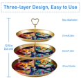 thumbnail image 3 of Cat Elegant Plastic Disc Cake Holder with Iron Pillars | 32cm/12.5in Height and 21cm/24cm/27cm Plates, 3 of 6