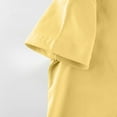 thumbnail image 6 of Viluyesy Boys T-Shirt, Soild Color Crew Neck Short Sleeve Summer Casual Cotton Basic Tee Yellow 2T, 6 of 6