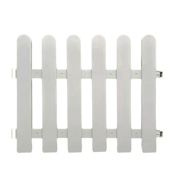 White Garden Fence with Lawn Picket Fence Garden Border Decorative Plastic Panels for Landscape Path Flowerbeds Plant Yard 19.69x15.75in
