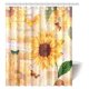 thumbnail image 1 of ABPHQTO Vintage girasol en acuarela suave tonos pastel pétalos grandes obra de arte tela baño ducha cortina conjunto con ganchos 150x180 cm, 1 of 2