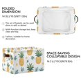 thumbnail image 2 of Yayeee 2 Pack Canvas Storage Basket with Handles for Shelves Fabric Bins Closet Organizer, Pineapple, 2 of 8