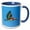 Blue/White, variant on 3drose, Playa El Tecolote, La Paz, Baja California Sur, Mx. Brown Pelican., 11oz Two-tone Green Mug