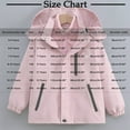 thumbnail image 3 of dazeni Girls Fashion Rain Jackets 2-in-1 Waterproof Coat Fleece Lined Hood Raincoat with Pockets Winter Warm Outwear for Kids, 3 of 9