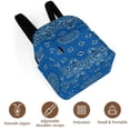 thumbnail image 6 of Bandana Blue Small Backpack Cute Mini Backpacks For Woman Lightweight Daypacks, 6 of 8