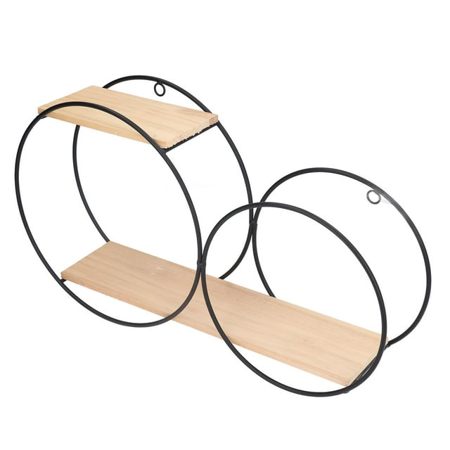Étagère Ronde, Grande Capacité de Charge Design Rond Étagère Ronde en Fer Décoration Murale pour Maison de Thé pour Salon pour Bureau