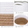 thumbnail image 2 of Cesta de Cuerda de Algodón PERFECT SPACE Modelo CC25 (25x25 cm, Plegable, Arpillera Mixta Blanco, Decoración Moderna, Interior/Hogar), 2 of 5