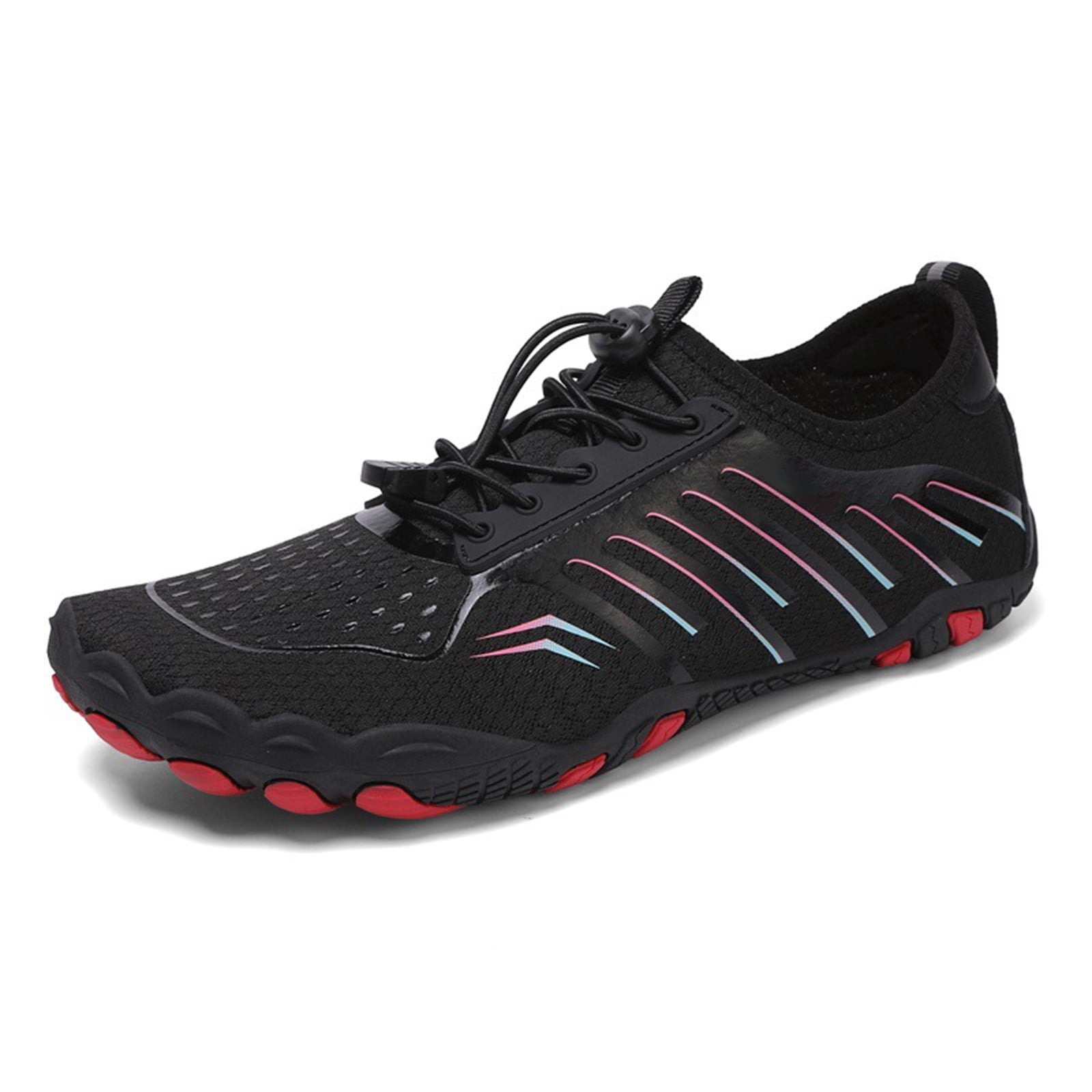 KANG Fashion Unisex Outdoor River-Trekking Shoes, Non-, Water-Resistant Aqua Shoes for Hiking, Yoga, Beach, and Outdoor Sports Activities with a Flexible, Protective Sole Black 44