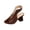 Coffee Sandals for Women, variant on Snake Print Heel Slingback Peep Toe Sandal Women Dressy Evening Footwear Black 38