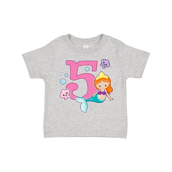 Inktastic I Am 5 Years Old Birthday with Mermaid Girls Toddler T-Shirt