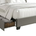 thumbnail image 5 of Castle Place Linen Platform Bed with Storage, Queen Size, Light Grey, 5 of 10