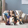 thumbnail image 5 of Jensen Ackles Blanket Soft and Warm Lightweight Fluffy Throws Blankets Rug Carpet Gift for Beach Yoga Bedroom Living Room Decoration Sofa Camping Trip Dorm Decor All Season, 5 of 6