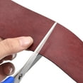 thumbnail image 4 of Leather Straps for Crafts, 1 Pack 1" Wide Grain Leather Strips(Dark Red), 4 of 6