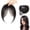 Black, variant on Clip In Fringe Bangs Hairpieces for Women, Natural Looking Wispy Curved Bangs Hair Extension with Side Temples for Daily Wear Styling(Black,One Size)