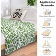 thumbnail image 5 of Yibo Flannel Plush Throw Blanket Green and White Cheetah Leopard Print Animal Skin Pattern Throws Super Soft Blanket for Couch Sofa Bed Chair Lightweight Warm Air Conditioning Blanket, 5 of 8