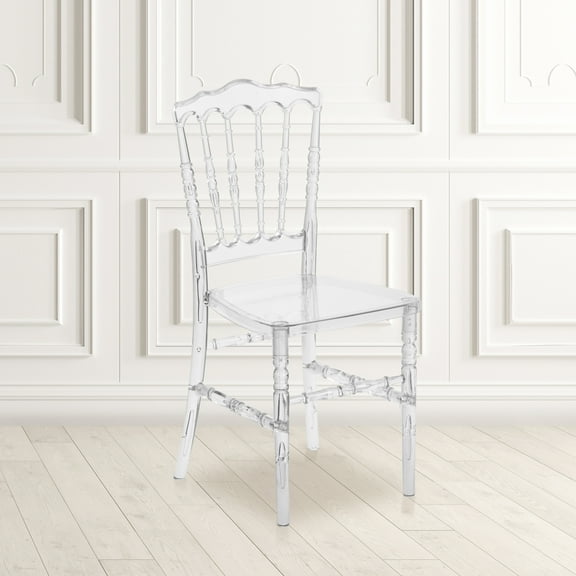 Emma Oliver Crystal Ice Napoleon Stacking Chair