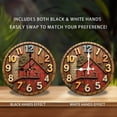 thumbnail image 2 of Rustic Barn House Wall Clock Farmhouse Decor 10-Inch Silent Wooden Wall Clock, Battery Operated (AA Batteries Not Included), Artistic Home Decor, 2 of 7
