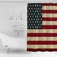 thumbnail image 2 of Shower Curtain Bathroom Set USA Flag Stars and Stripes Waterproof Fabric Shower Curtains with Grommets&Hooks Independence Day Patriotic Privacy Bath Curtain for Bathtub 72x84in, 2 of 7
