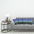 thumbnail image 3 of Ambesonne Eiffel Tower Throw Pillow Cover 4 Pack, Eiffel at Sunrise, 18", Navy Blue Green Cream, 3 of 5