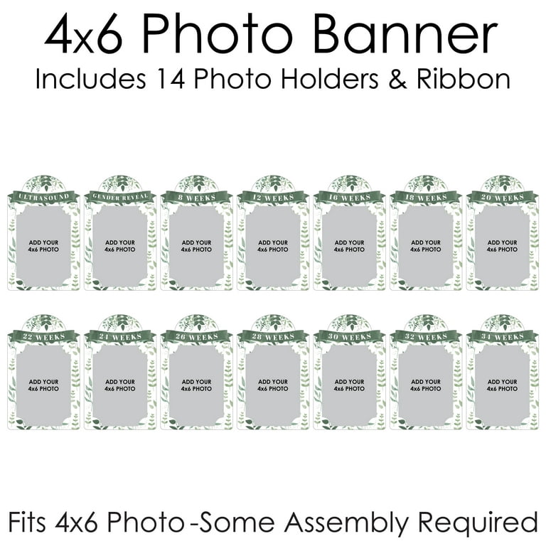 Boho Botanical - Greenery Party 4x6 Picture Display - Paper Photo