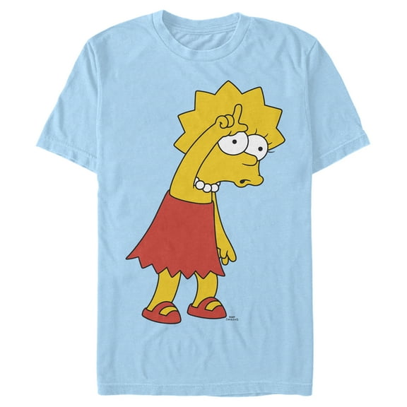 Men's The Simpsons Lisa Loser  Graphic Tee Light Blue Large