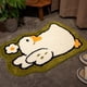 thumbnail image 5 of Wosthever Alfombra de microfibra de felpa Universal, parte inferior antideslizante para baño, alfombra de baño no lateral Decoración del hogar Ganso de flor blanca 65*45cm, 5 of 6