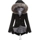 thumbnail image 2 of Túnica Puffer Jacket Lady Winter Beach Bonita Manga Larga Slim Fit Puffer Jacket Zipup con Capucha Suave Sólido, 2 of 4
