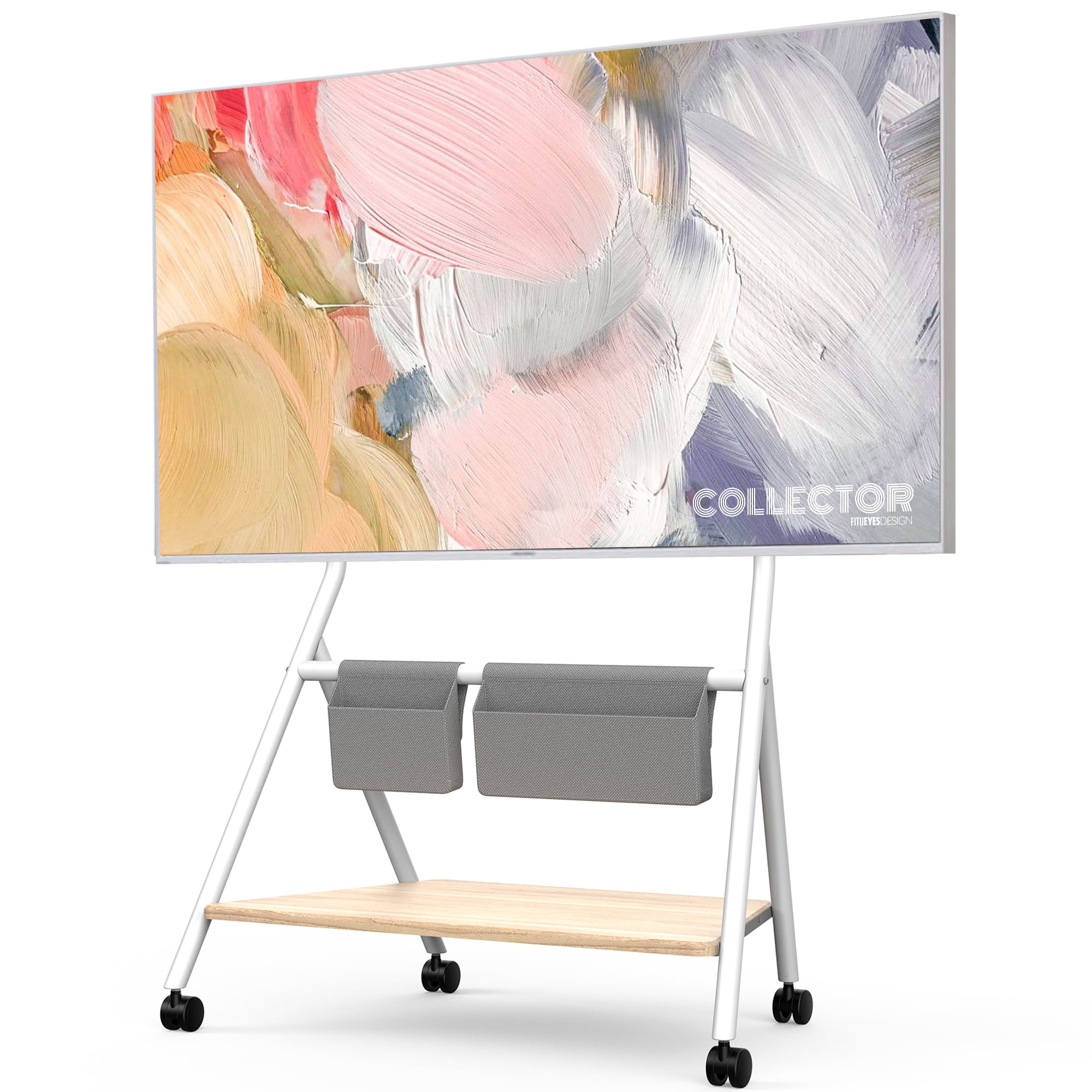 FITUEYES Mobile TV Stand for 55-78 Inch TV Roling Floor TV Cart