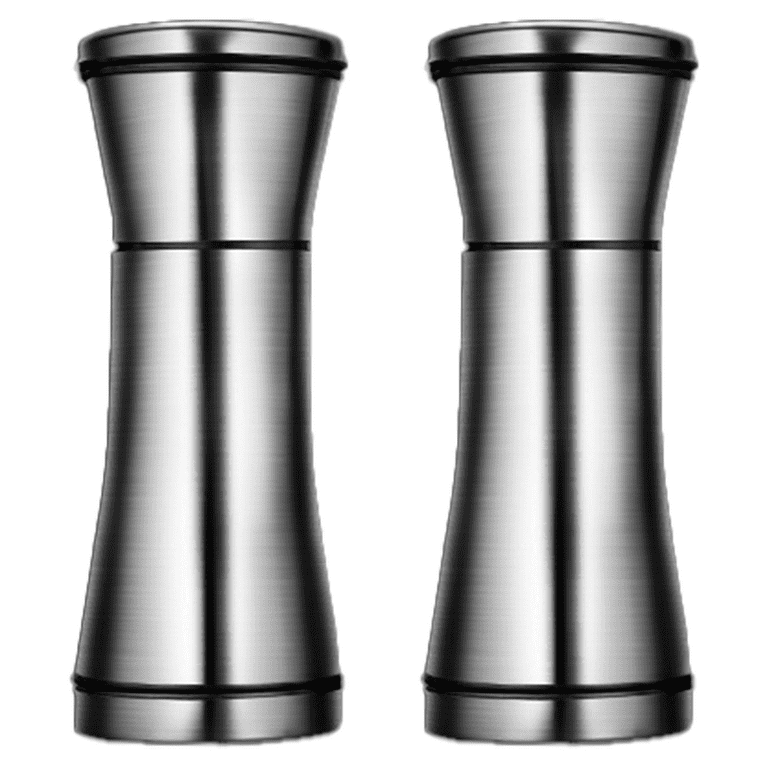 Premium Stainless Steel Salt and Pepper Grinder Set - Pepper Mill and Salt  Mill, Spice Grinder with Adjustable Coarseness, Ceramic Rotor, Tall Salt  and Pepper Shaker, Brushed Stainless 