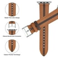 thumbnail image 3 of WFEAGL iWatch Series Design Bicolor Leather Apple Watch Strap 38mm 40mm 41mm Brown Coffee, 3 of 6