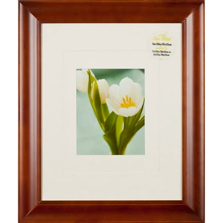 Burnes Level-Line Walnut 16x20 Wall Frame, Matted To 11x14 or 8x10