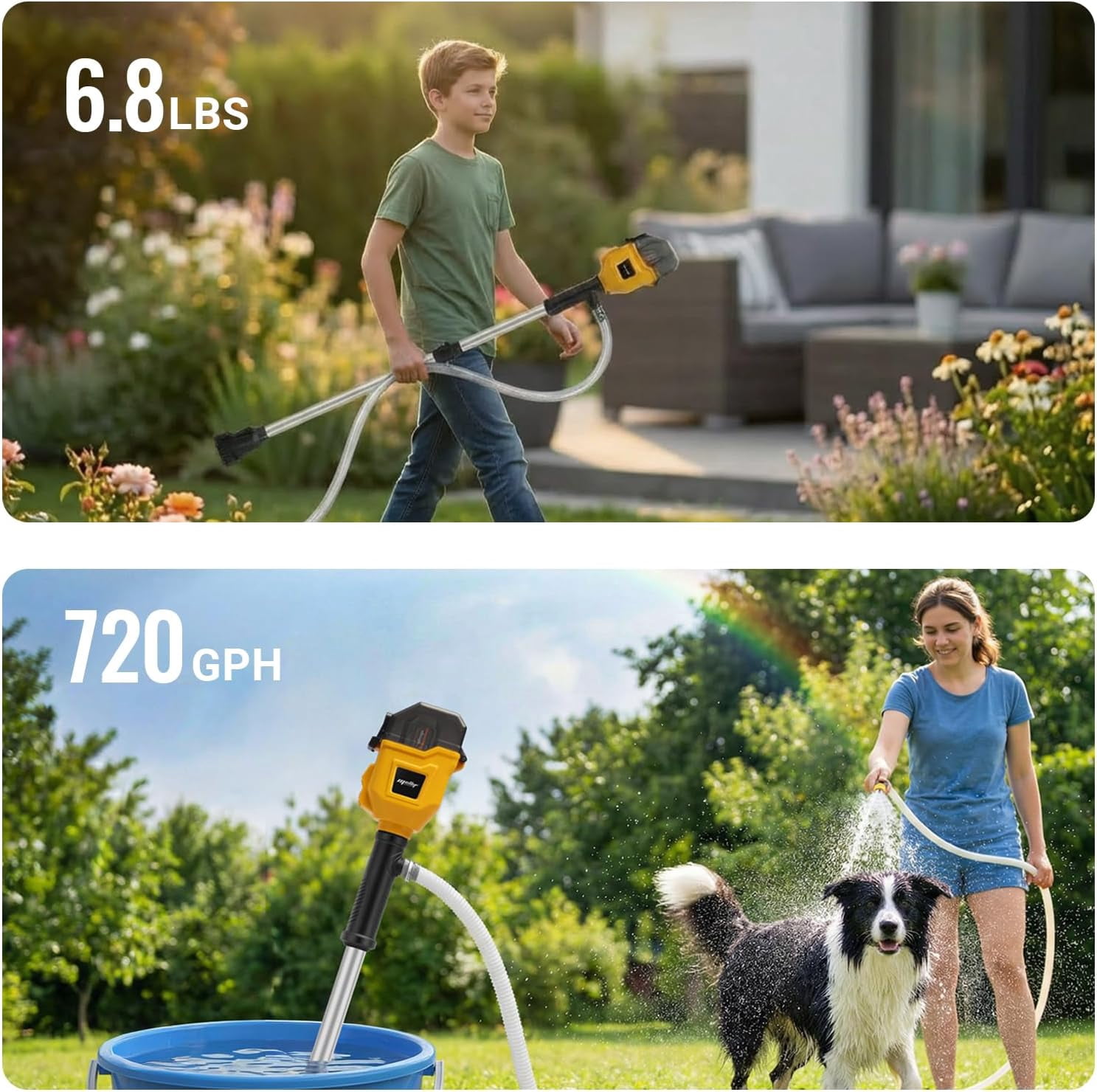 Mellif Cordless Stick Water Transfer Pump Compatible with DeWalt 20V MAX Battery (Tool Only)
