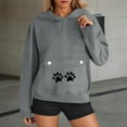 thumbnail image 4 of Womens Funny Cat Hoodies Oversized 3D Graphic Hooded Sweatshirts for Spring Fall Plus Size Pullover Hoodie Top Y2K, 4 of 7
