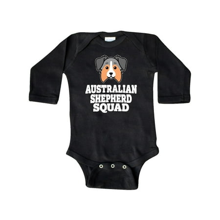 

Inktastic Dog Australian Shepherd Squad Gift Baby Boy or Baby Girl Long Sleeve Bodysuit