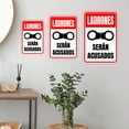 thumbnail image 2 of Portrait Round Plus Ladrones Serán Acusados Wall or Door Sign | Spanish Shoplifting Retailer Signage - Small, 2 of 6