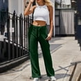 thumbnail image 2 of ManxiVoo Women High Waist Cargo Pants Flared Leggings with Pockets Stretchy Workout Casual Trousers XL Size Green, 2 of 6