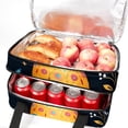 thumbnail image 5 of Easter Double Layered Insulated Lunch Bag with Two Compartments for Cold and Hot Food Storage - Large Capacity Refrigerated Meal Bag for Hand Carry - 7.1x11.4x16.1 inches, 5 of 6