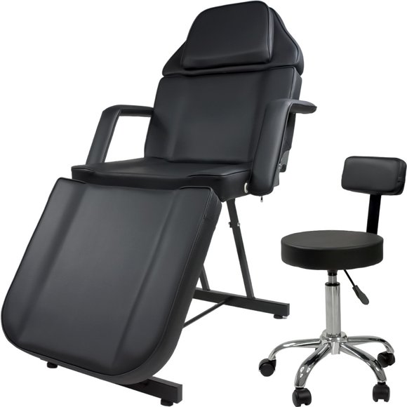 Silla Facial Reclinable Sillon Nanofort Cama Masaje Spa Negro